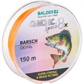  Balzer Camtec Speci Barsch 8X orange fonott zsinór 0,12mm 150m