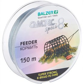   Balzer Camtec Speci Feeder 8X Szürke fonott zsinór 0,12mm 150m