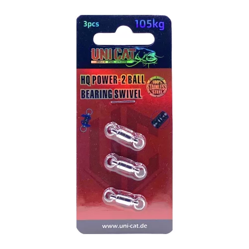 UNI CAT HQ Power 2 Ball Bearing Swivel golyóscsapágyas forgó 140kg - CarpHunter