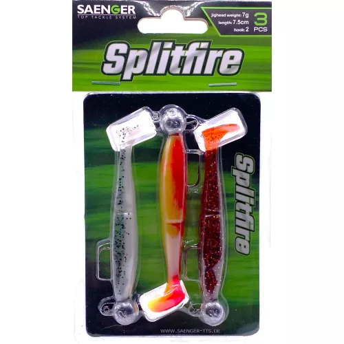 SAENGER Splitfire 7,5cm/7g/ horogméret 2 / 3db-os jig szett