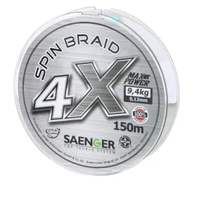 SAENGER 4X fonott zsinór szürke 0,18mm