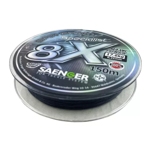 Saenger 8X fonott zsinór szürke színű 0,21mm