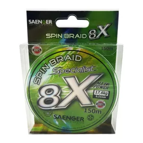 Saenger 8X fonott zsinór zöld színű 0,16mm - CarpHunter