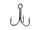 SASAME Straight Point Treble Hook- Egyenes hegyű hármas Horog - 1/0 méret