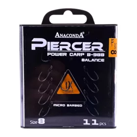 ANACONDA Piercer Pow.C. B-988 - mikroszakállas horog 8-as méret - CarpHunter