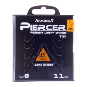ANACONDA Piercer Power Carp B-988 TGX - mikroszakállas horog 8-as méret - CarpHunter