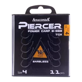 ANACONDA Piercer Power Carp B-988 TGX - szakállnélküli horog 4.es méret - CarpHunter