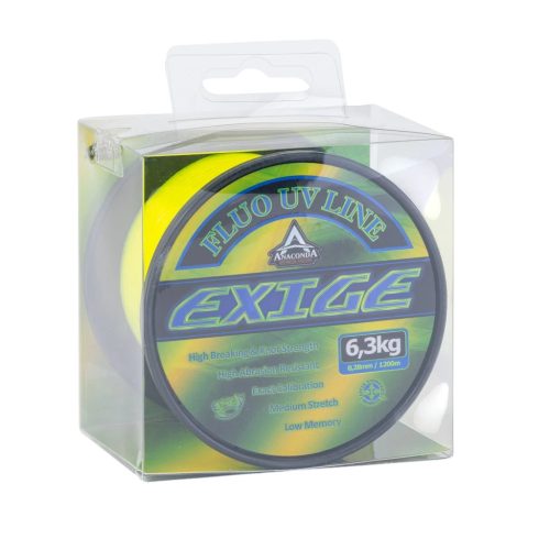Anaconda Fluo Exige UV Carp Line 0,33mm - fluo sárga monofil zsinór