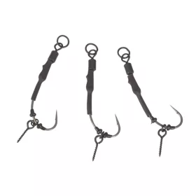 ANACONDA Piercer Ronnie Rig Curve Shank Micro Barb - mikroszakállas szerelt ronnie rig horog 6-os méret - CarpHunter