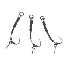   ANACONDA Piercer Ronnie Rig Curve Shank Micro Barb - mikroszakállas szerelt ronnie rig horog 8-as méret