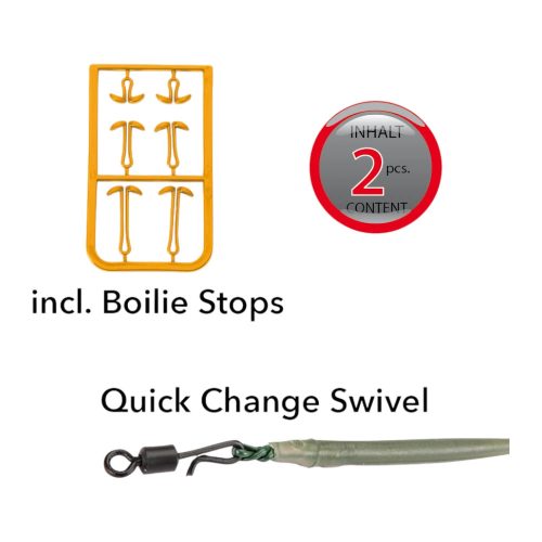 ANACONDA Piercer Line Aligner Rig Crank-66 Micro Barb - előkötött horog 4-as méret