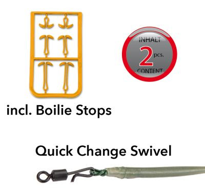 ANACONDA Piercer Line Hair Rig Crank-66 MB mikroszakálas horog méret 2 / 35lb / 2db