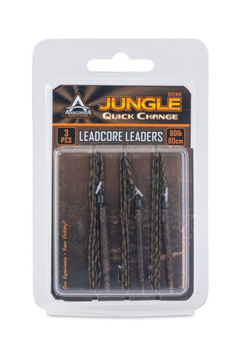 Anaconda Jungle Quick Change Leadcore Leaders / Brown / 80cm / 3db