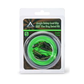   ANACONDA Jungle Gr. Safety Lead Clip 360° Fley Ring Swivel 5 szett / zöld