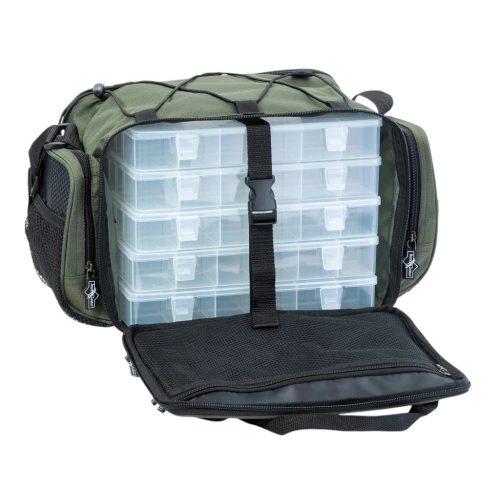 IRON CLAW Bag Medium NX  *T / pergetőtáska / 5db csalis doboz / 42 X 30 X 28cm