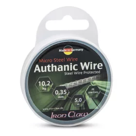IRON CLAW Authanic Wire fonott köthető acélelőke 0,40mm / 5m / 13,60kg - CarpHunter