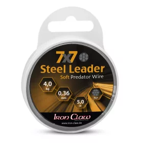 IRON CLAW 7x7 Steel Leader bevonatos acél előkezsinór / 0,50mm / 12kg / 5m - CarpHunter