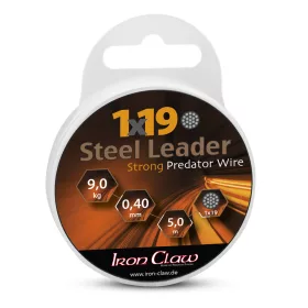 IRON CLAW 1x19 Steel Leader bevonatos acél előkezsinór / 5m - CarpHunter