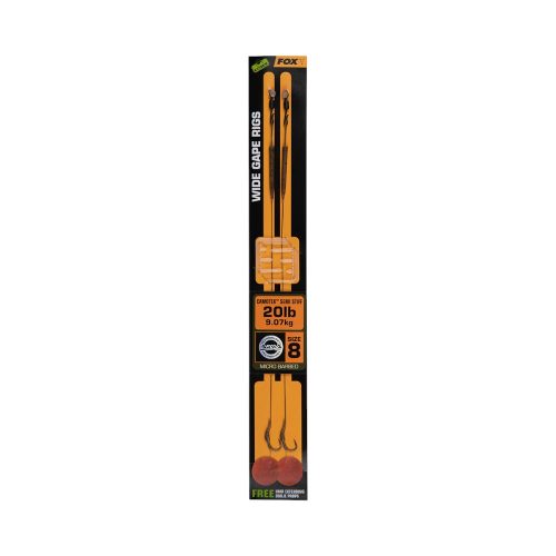 Fox Wide Gape 8 20LB camotex Semi stiff      
