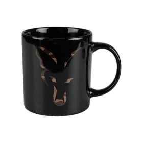 Fox Black and Camo Head Ceramic Mug - kerámia bögre fekete