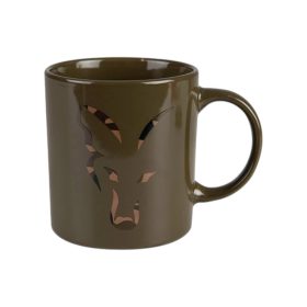 Fox Green and Camo Head Ceramic Mug - kerámia bögre Green