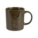 Fox Green and Camo Head Ceramic Mug - kerámia bögre Green