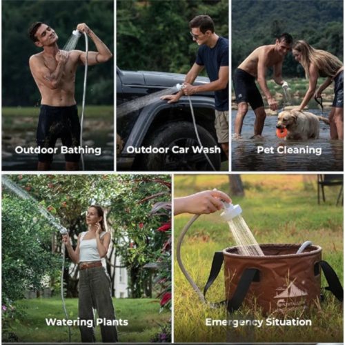 Flextail MAX Shower – Hordozható, újratölthető kültéri zuhany