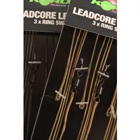 Korda Leadcore leader Ring swivel - ólombetétes zsinór forgóval - CarpHunter