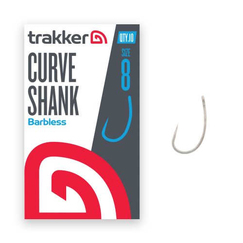 Trakker Curve Shank Barbless horog 8 méret - szakáll nélküli horog