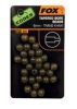 Fox Edges Tapered Bore Beads  - trans khaki -6mm  gumigyöngy kúpos furattal 30db