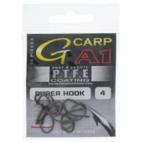   Gamakatsu A1 G-CARP SUPER HOOKS PTFE - Fekete bevonatos horog 8 méret