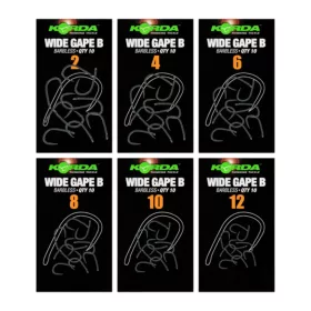 Korda Wide Gape Barbless Size 6 szakáll nélküli horog prémium Korda horgásztermék.