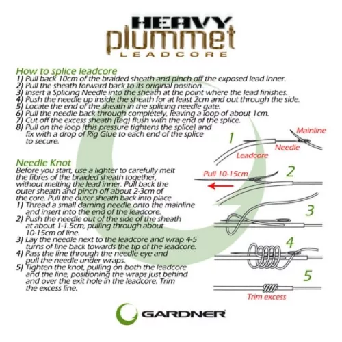 Gardner Heavy Plummet Leadcore Brown 45Lb - CarpHunter