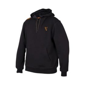   Fox Collection Black/Orange Hoodie M - Fekete - Narancs kapucnis pulóver