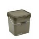 Trakker Olive Square Container - Kocka vödör 13 literes + tálca