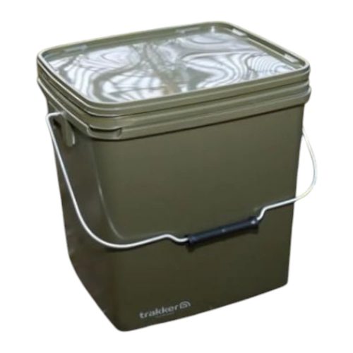 Trakker Olive Square Container - Kocka vödör 13 literes + tálca