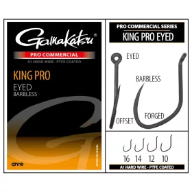 Gamakatsu PRO-C KING PRO EYED A1 PTFE barbless - szakáll nélküli horog 14 méret - CarpHunter