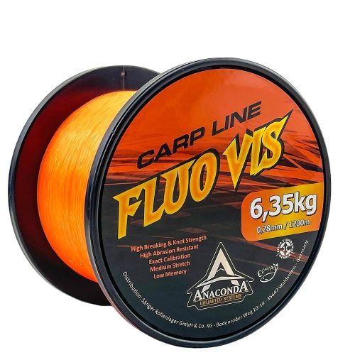 ANACONDA Fluovis Orange Carp Line 1.200m/0,33mm  - Fluo monofil főzsinór