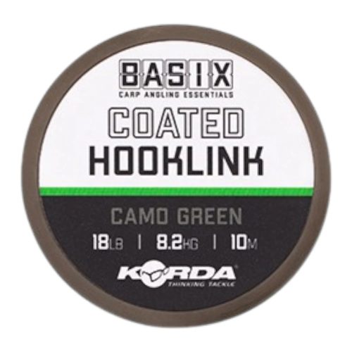 Korda Basix Coated hooklink 18lb 10m - bevonatos előke zsinór     