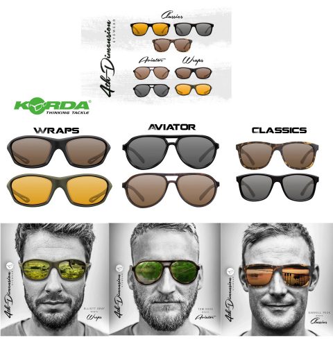 Korda Sunglasses Aviator Mat Black / Grey - Fekete keretes napszemüveg