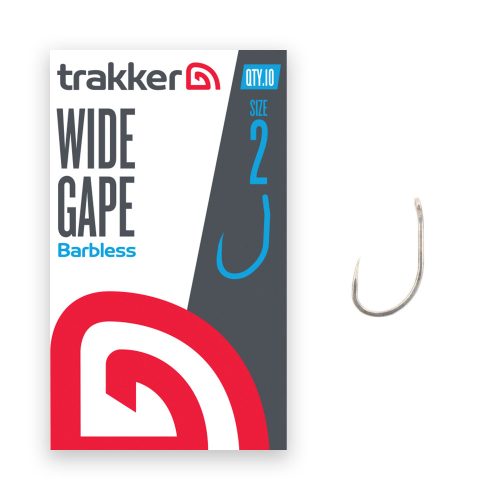 Trakker Wide Gape Barbless horog 2 méret - szakáll nélküli horog