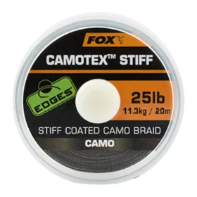 Fox Camotex Stiff 20LB - bevonatos merev előkezsinór prémium Fox International horgásztermék.