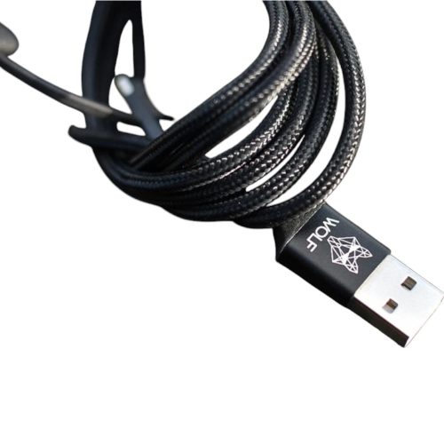 WOLF 2 in 1 Fast Charge Data Cable 1.2m