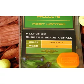 PB Products Heli-Chod Rubber & Beads XS Weed - növényzetszínű gumiütköző prémium PB Products horgásztermék.