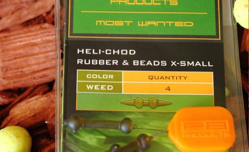 PB Products Heli-Chod Rubber & Beads XS Weed - növényzetszínű gumiütköző 