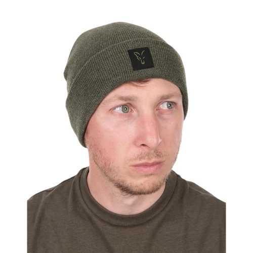 Fox Collection Beanie Green Black - Sapka