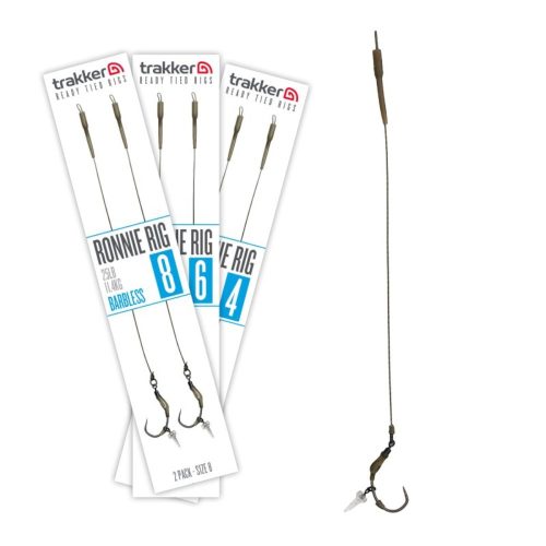 Trakker Ronnie Rig Barbless 4 - szakáll nélküli előkötött horog