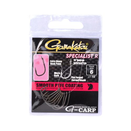 Gamakatsu G-CARP SPECIALIST R HOOKS GREY - szürke bevonatos horog 8 méret 