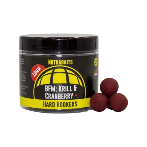 Nutrabaits hard hookers BFM Krill Cranberry 20mm - kikeményített horogcsali