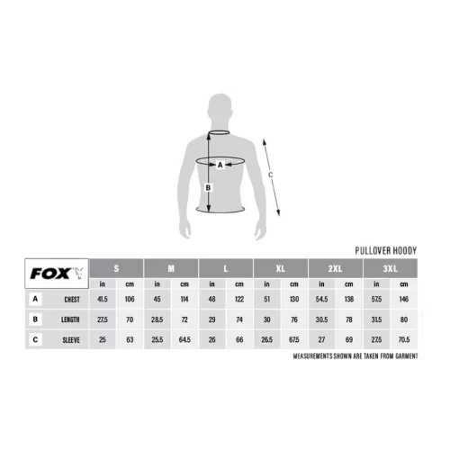 Fox Classic Hoody Black / Orange - Pulóver XXXL - CarpHunter